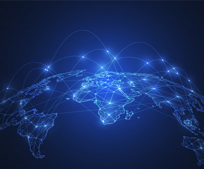 global network connection illustration