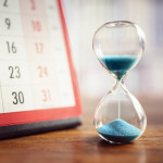 Hourglass and calendar