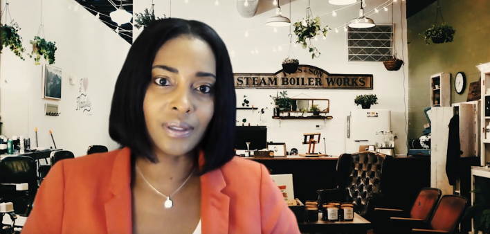 An image from the UPDOs and PrEP video for hair stylists