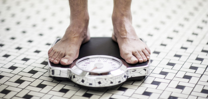 bare feet on scale