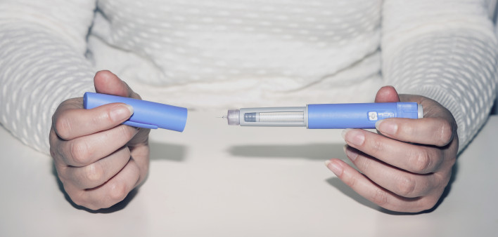 Insulin injection pen or insulin cartridge pen for diabetics.