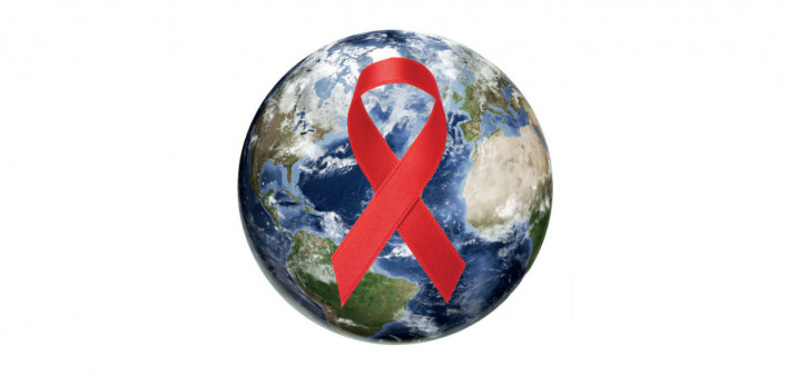 red ribbon globe