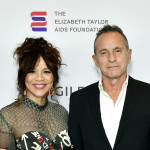 Actress Rosie Perez and Arthur Fogel, who leads the global touring division of Live Nation Entertainment, at the Elizabeth Taylor AIDS Foundation New York Dinner on May 8, 2024