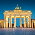 Berlin Brandenburg Gate in twilight, Germany