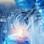 Genetic research and Biotech science Concept.