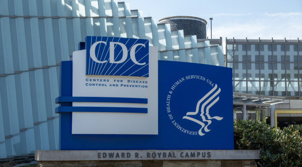 Sign at the entrance of CDC Edward R. Roybal Campus, Atlanta, Georgia, USA