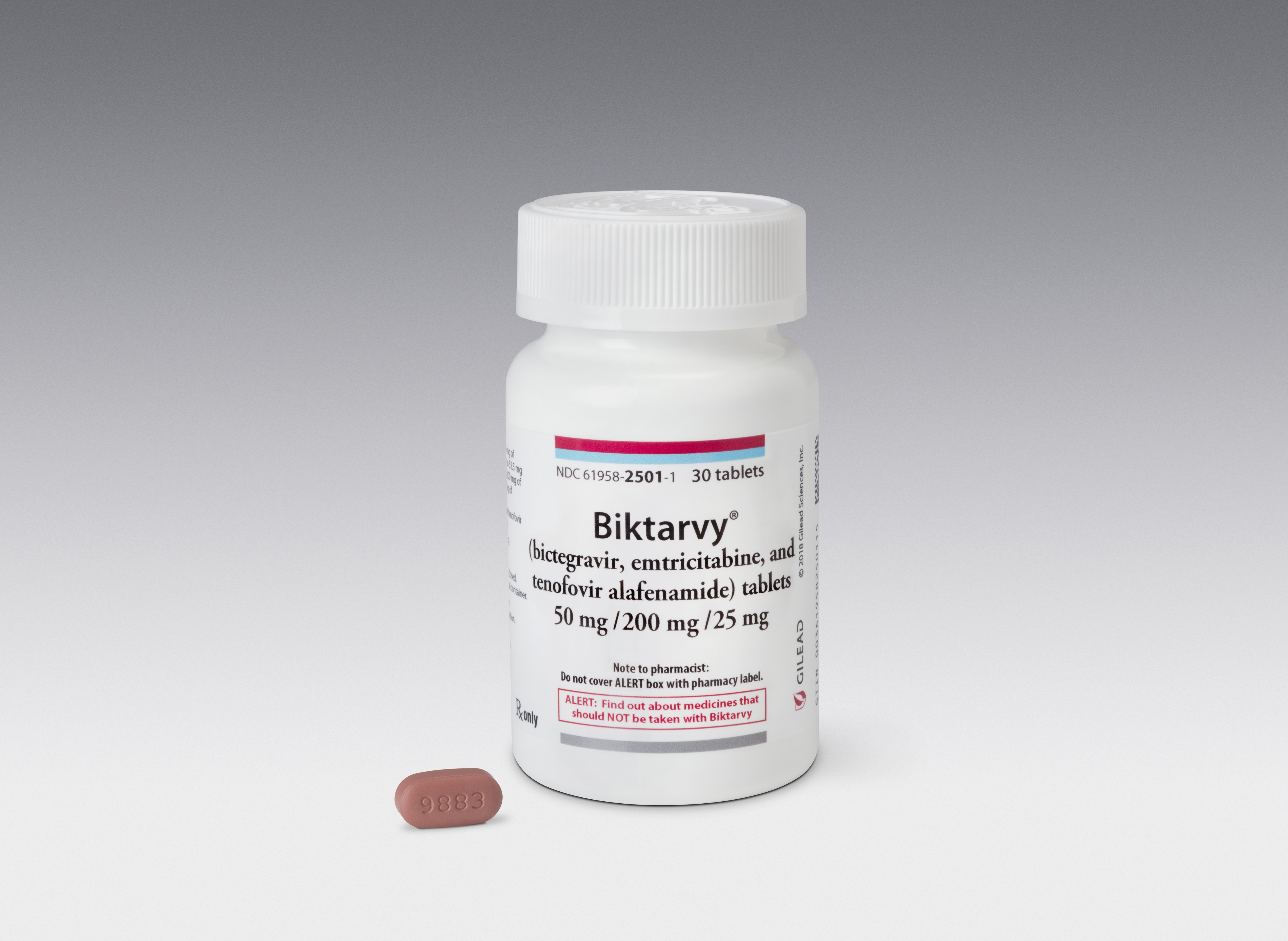 Biktarvy, bictegravir, tenofovir alafenamide, emtricitabine